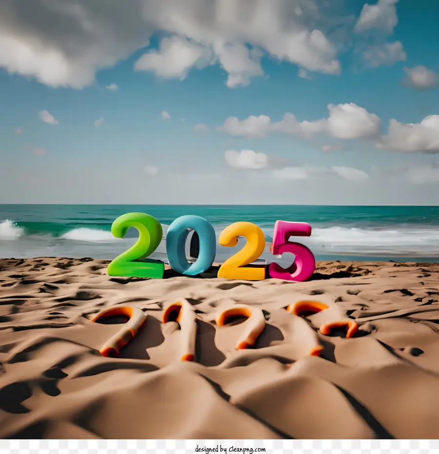 Bonne Année 2025，L'art Des Mots 2025 PNG