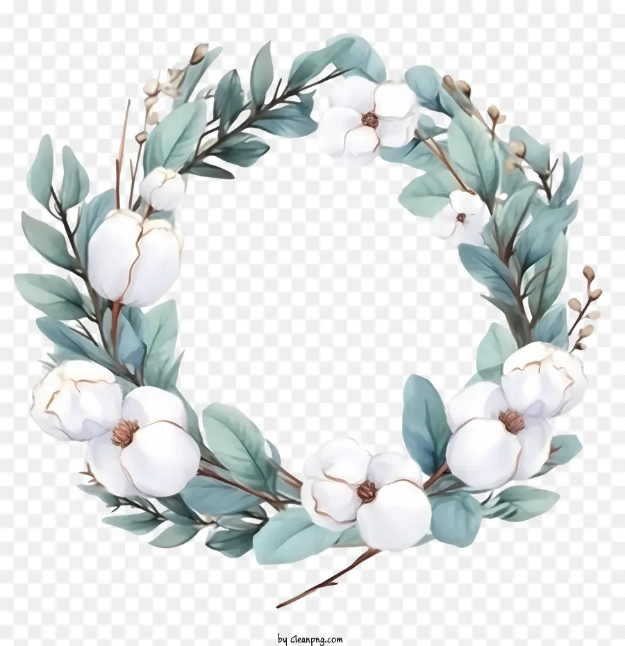 Couronne D'eucalyptus，Couronne De Fleurs PNG