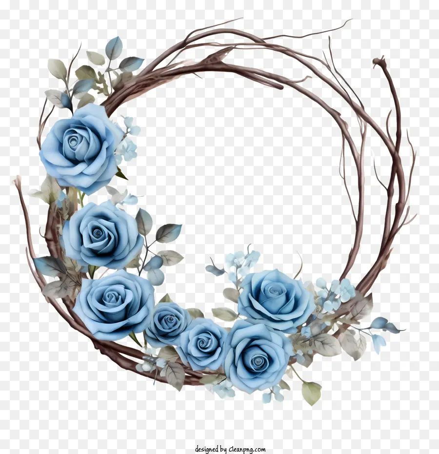Rose Couronne，Roses Bleues PNG