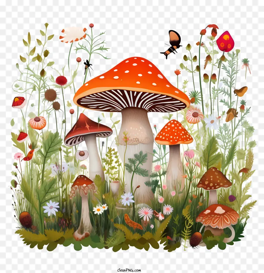 Maison Champignon，Champignons PNG