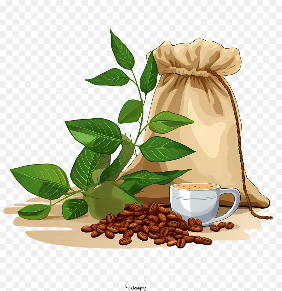 Les Grains De Café，Sac PNG