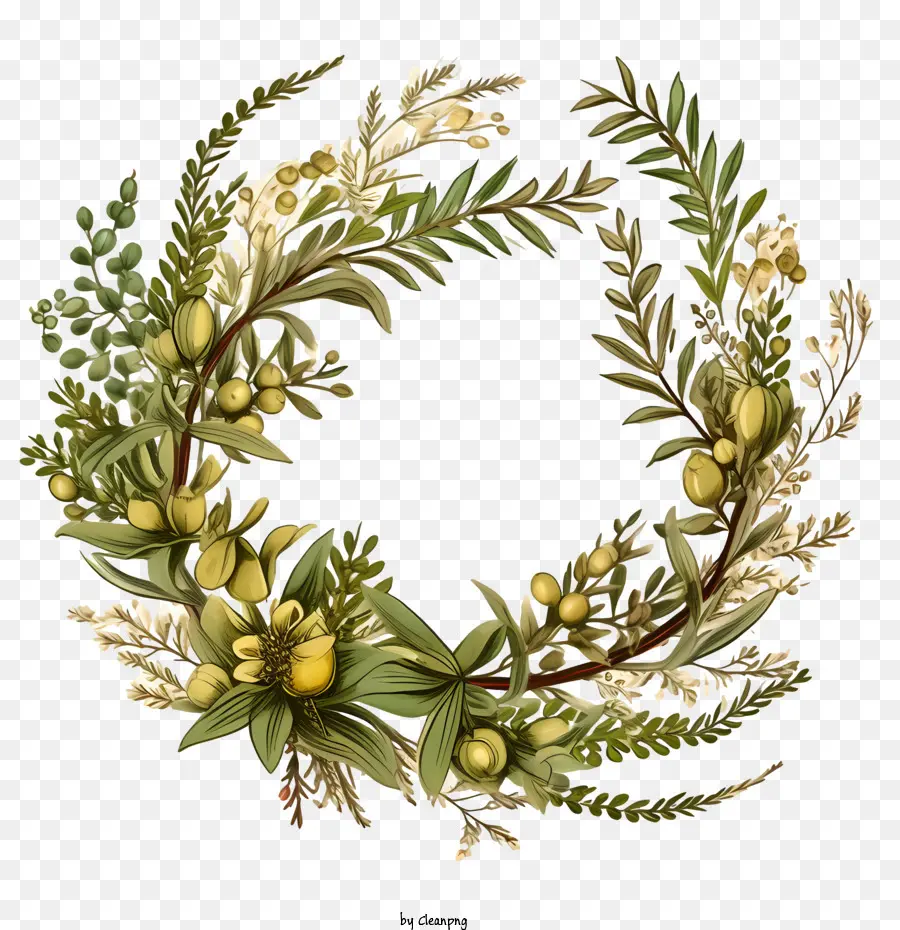 Couronne De Lauriers，Couronne De Fleurs PNG