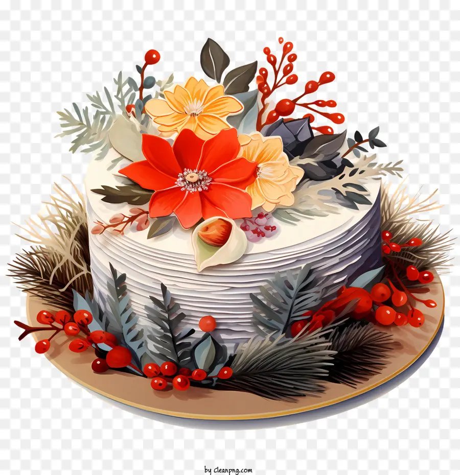 Gâteau De Noël，De Vacances De Décoration PNG