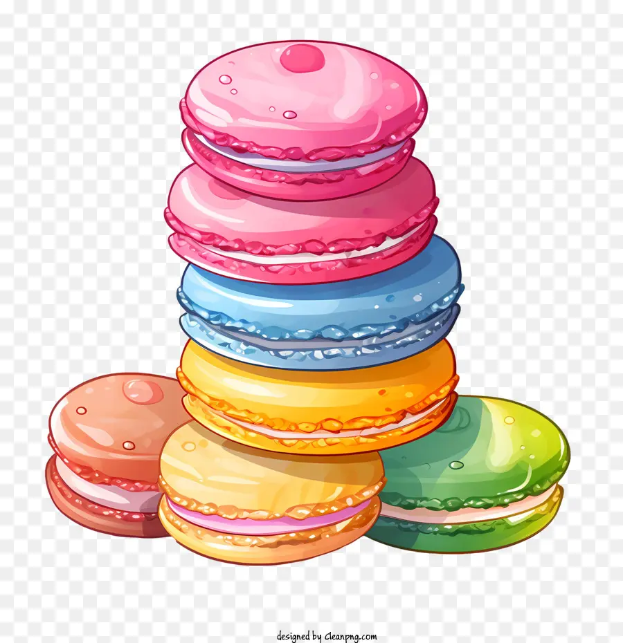 Journée Du Macaron，Macarons Colorés PNG