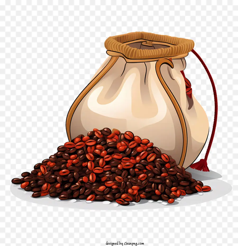 Café En Grains，Sac PNG