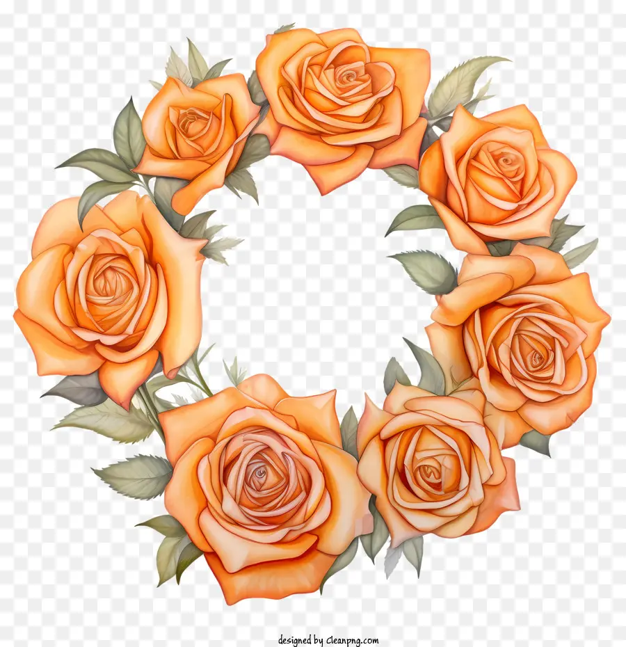 Couronne De Roses，Roses Colorées PNG