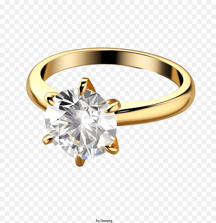 Bague En Diamant，Bague En Or PNG