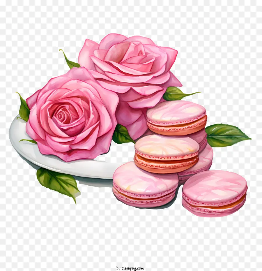 Journée Du Macaron，Roses PNG