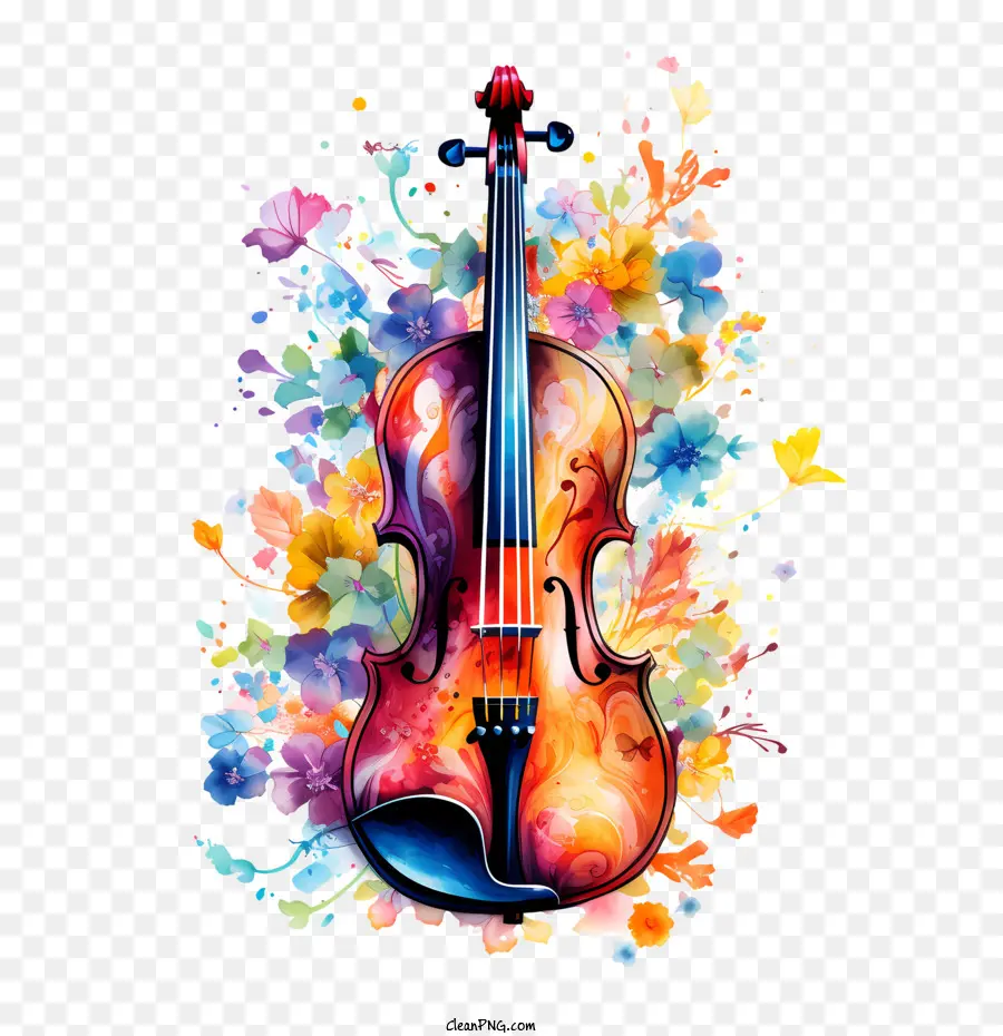 Journée Du Violon，Violon Coloré PNG