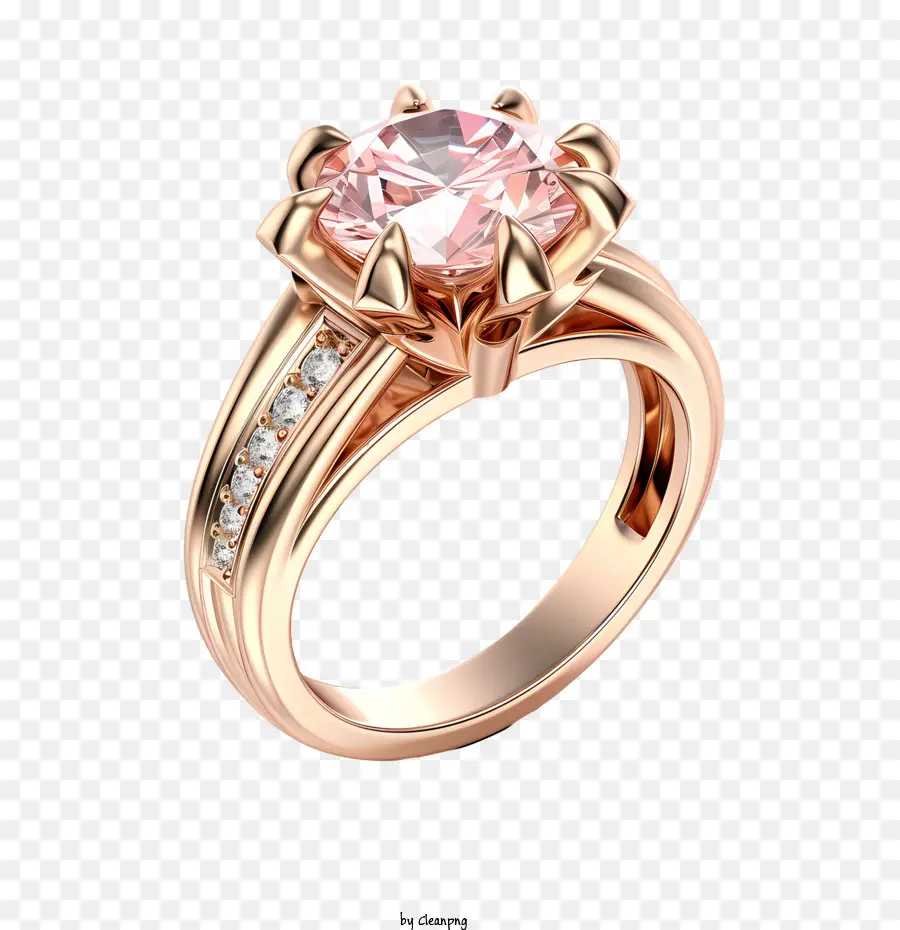 Bague En Diamant，Rose Bague En Diamant PNG