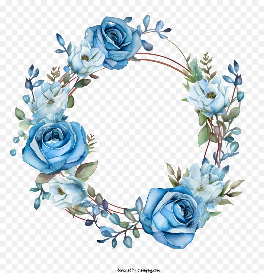 Couronne De Roses，Couronne Florale PNG