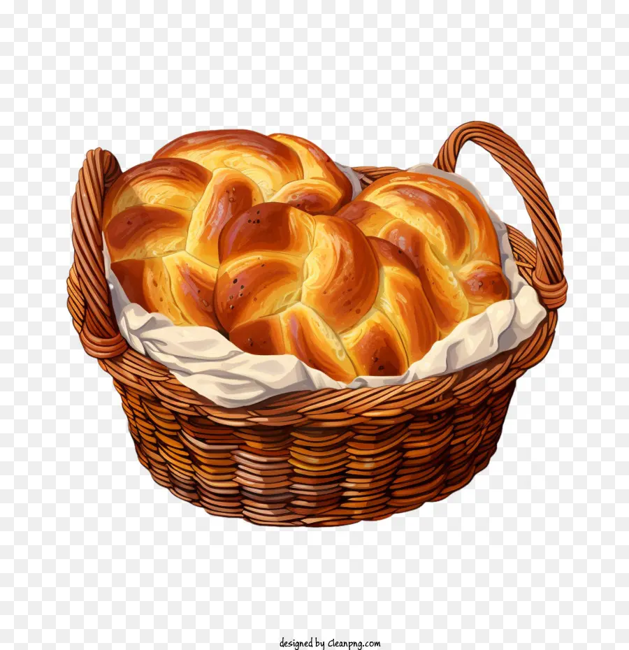 Pain Challah，Corbeille à Pain PNG