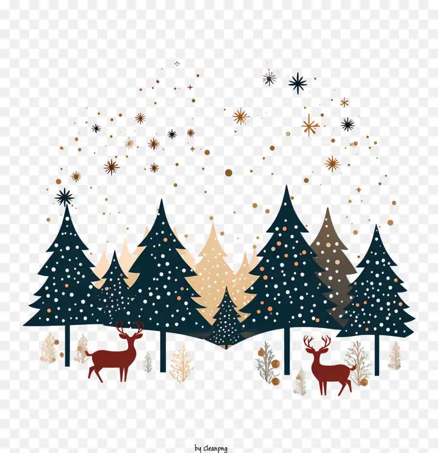 Jour De La Carte De Noël，Forêt D'hiver PNG