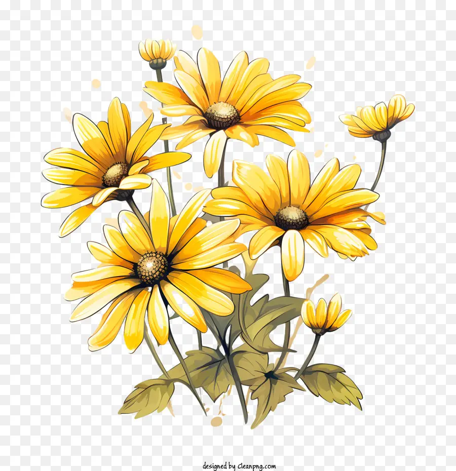 Fleurs Jaunes，Fleurir PNG