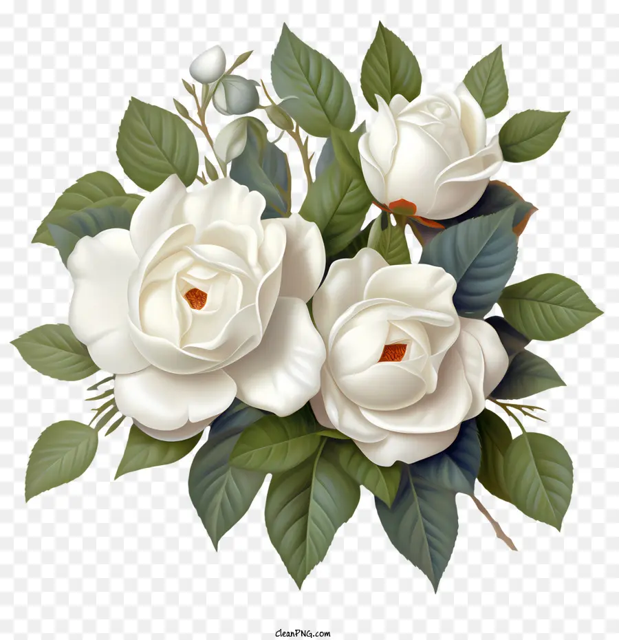 Fleur De Rose Blanche，Roses Blanches PNG