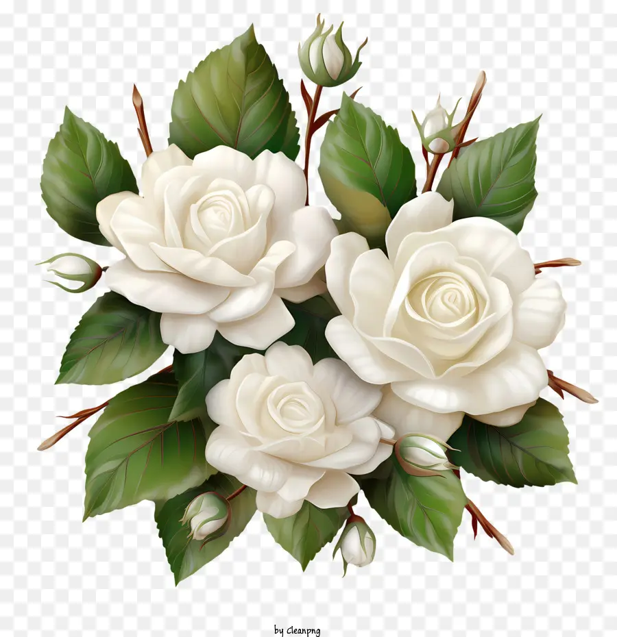 Fleur De Rose Blanche，Roses Blanches PNG