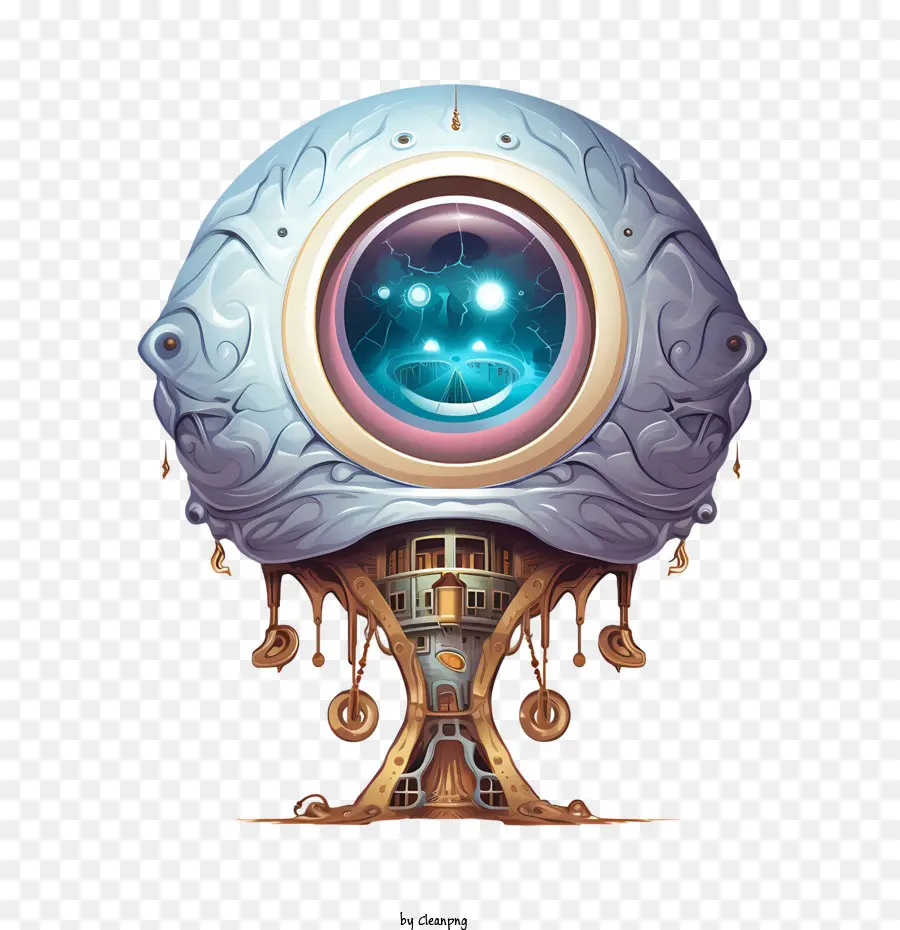 Globe Oculaire D'halloween，Robot Futuriste PNG