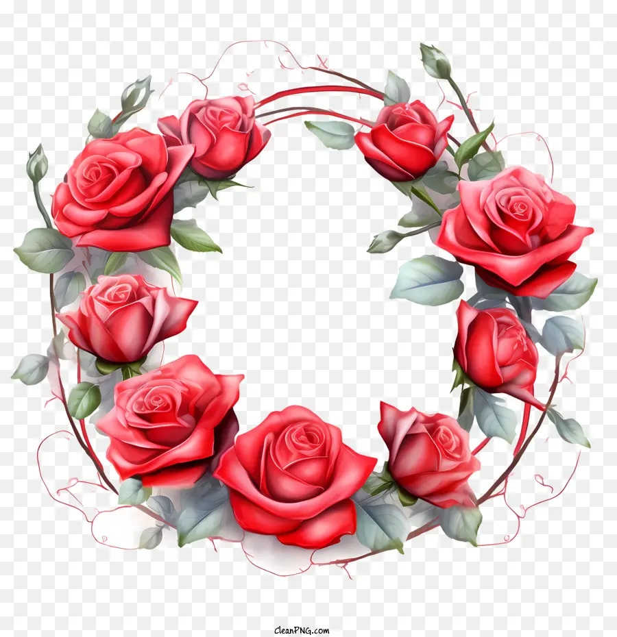 Couronne De Roses，Roses Colorées PNG