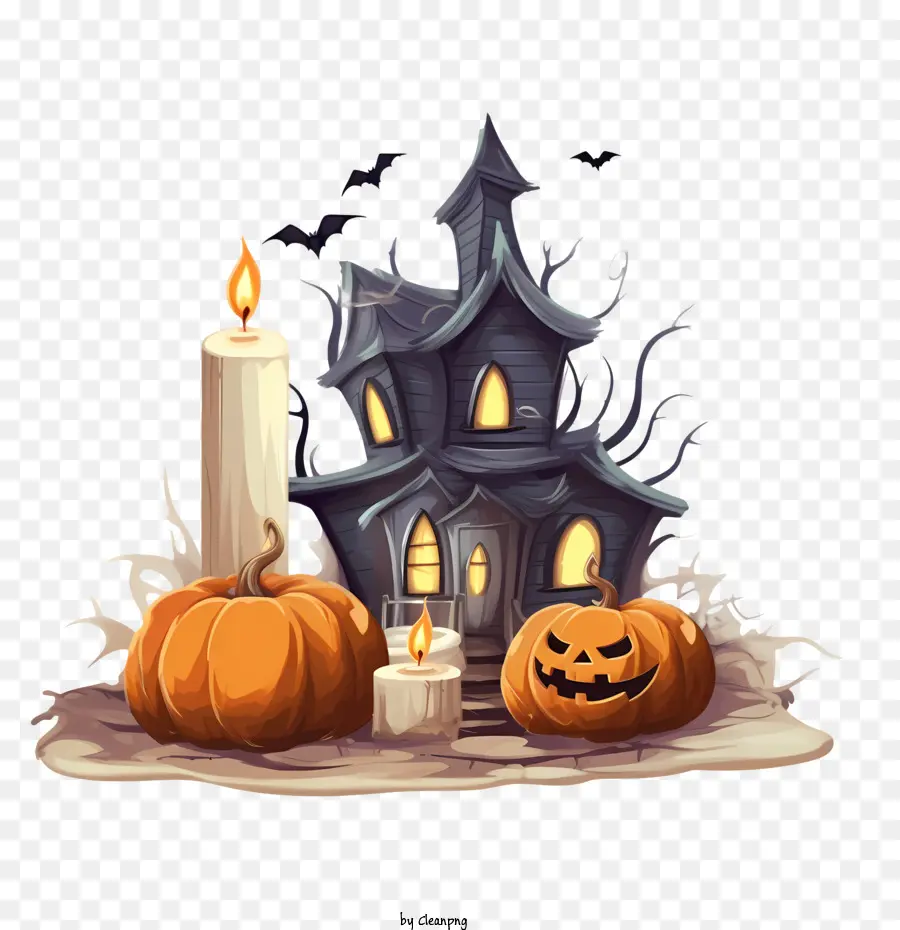 Maison Hantée D'halloween，Gâteau D'halloween PNG