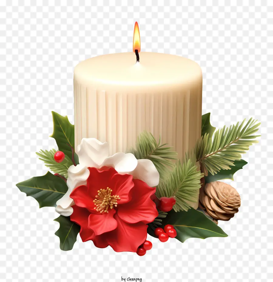 Bougie De Noël，Bougie PNG