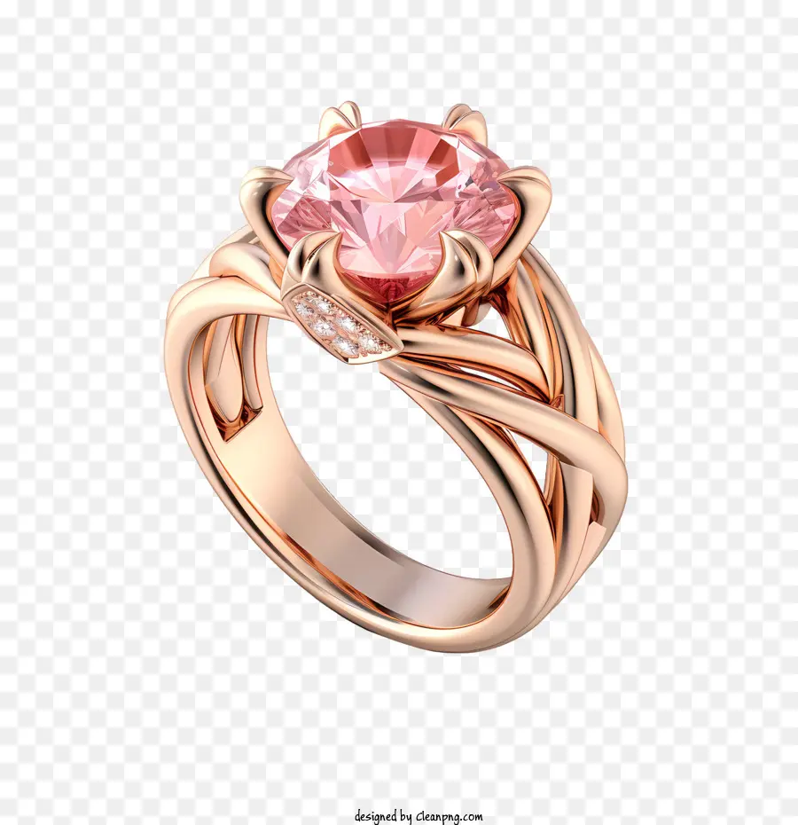 Bague En Diamant，Bague Gemme Rouge PNG