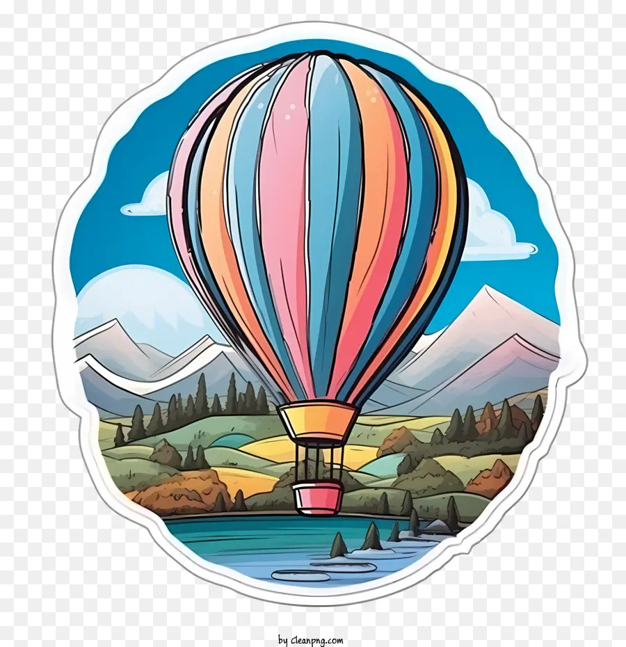 Ballon à Air Chaud，Paysage PNG