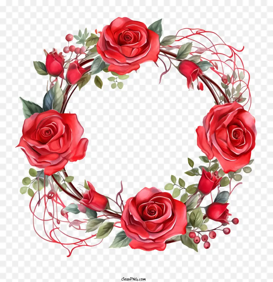 Couronne De Roses，Fleurs PNG