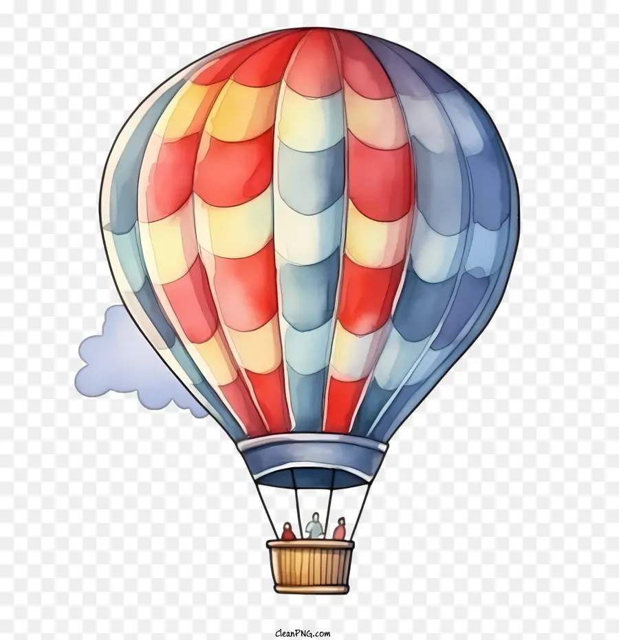 Ballon à Air Chaud，Aquarelle PNG