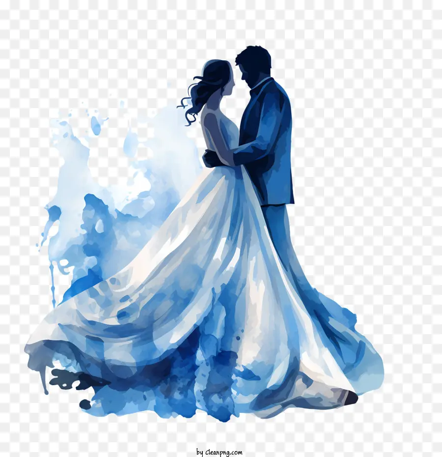 Silhouette De Couple De Mariage，Couples De Mariage PNG