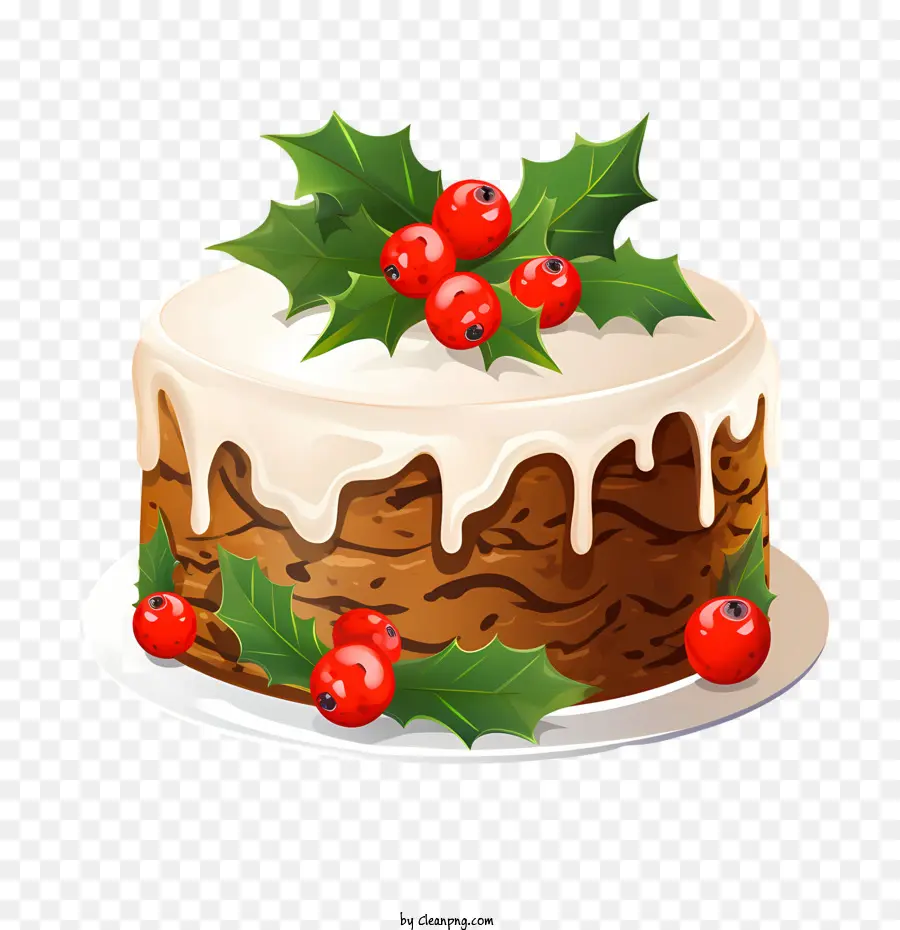 Gâteau De Noël，Les Feuilles De Houx PNG