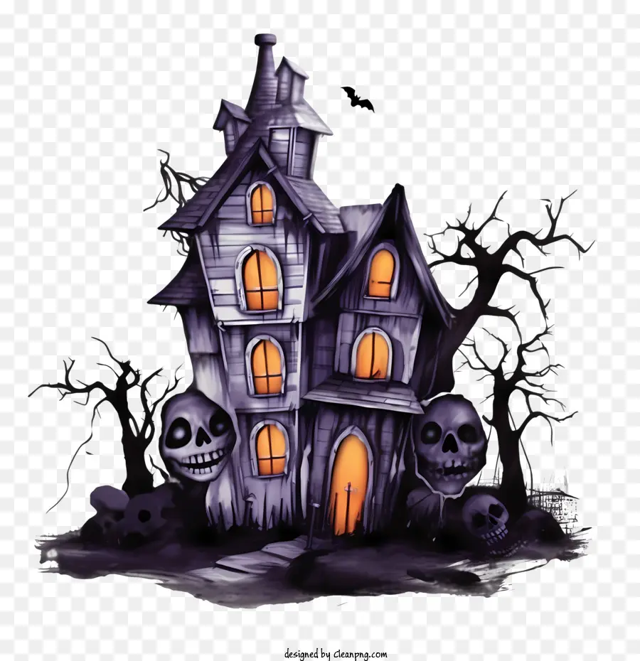 Maison Hantée D'halloween，Maison Hantée PNG