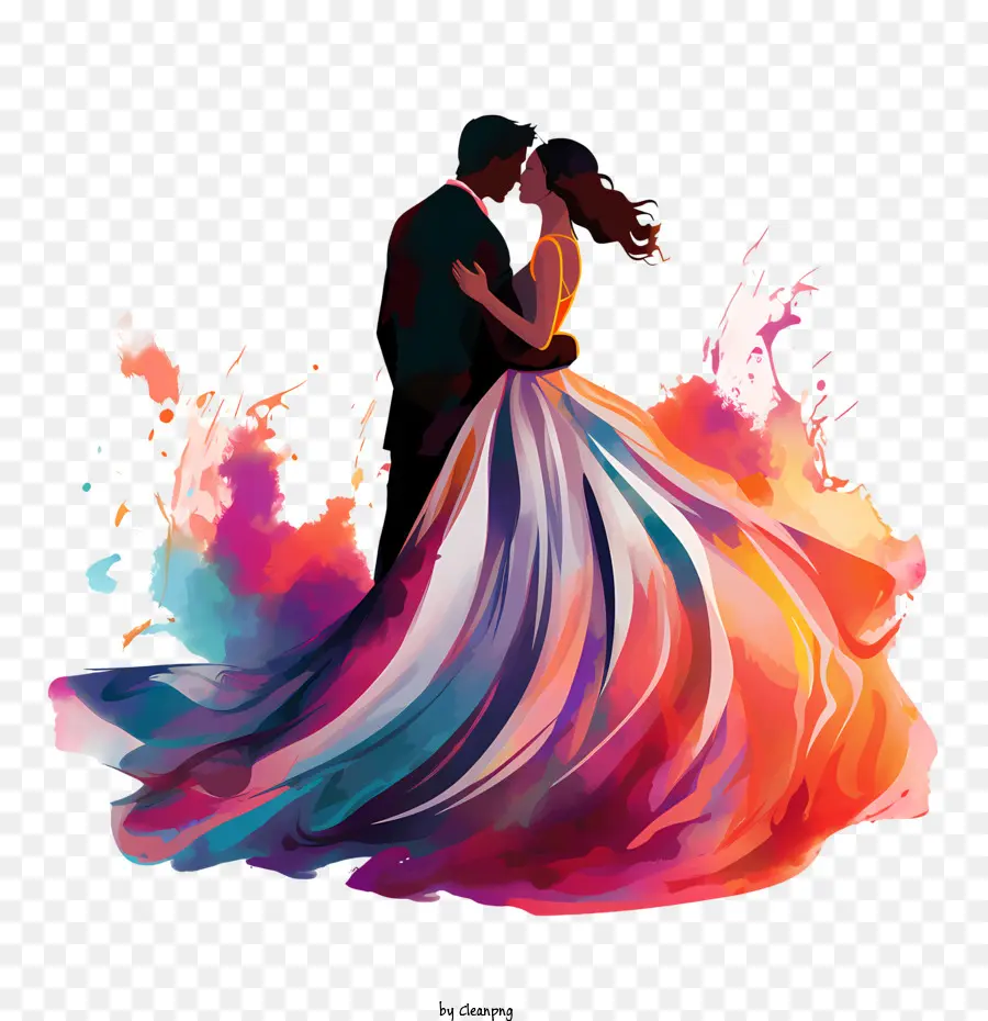 Silhouette De Couple De Mariage，Couples De Mariage PNG