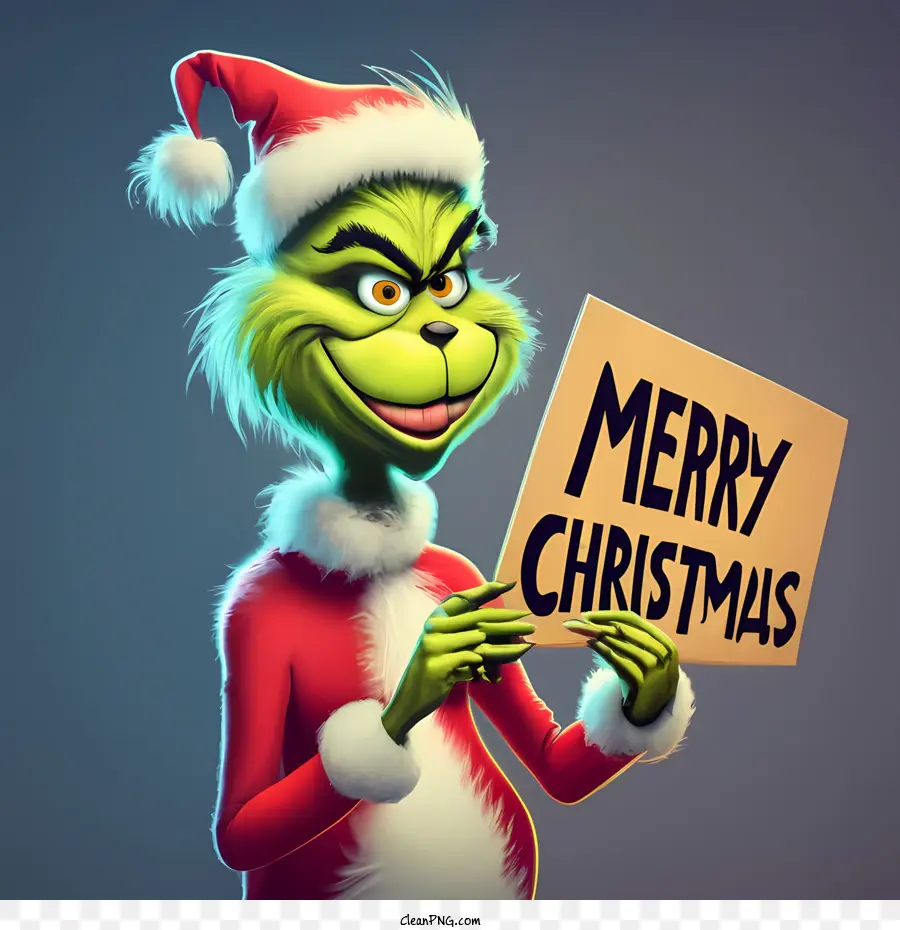 Grinch De Noël，Joyeux PNG