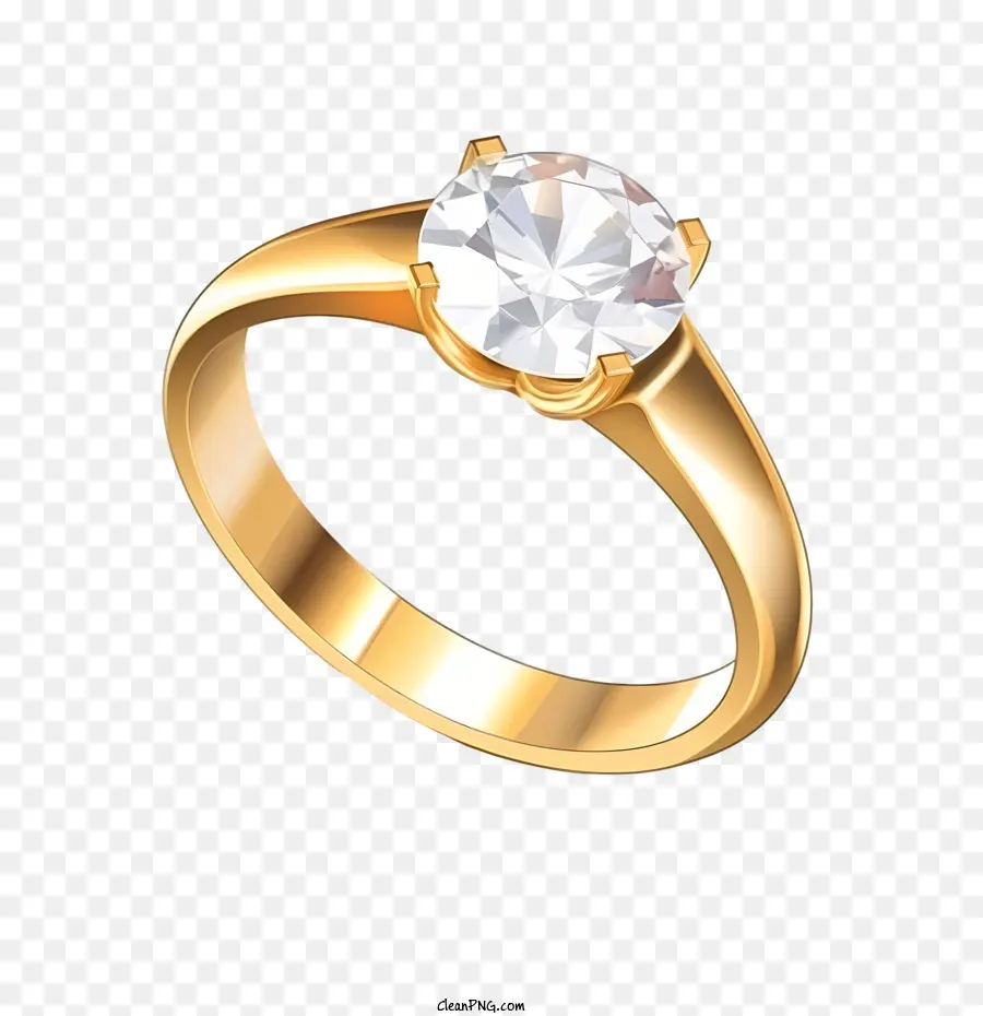 Bague En Diamant，Bague En Or PNG