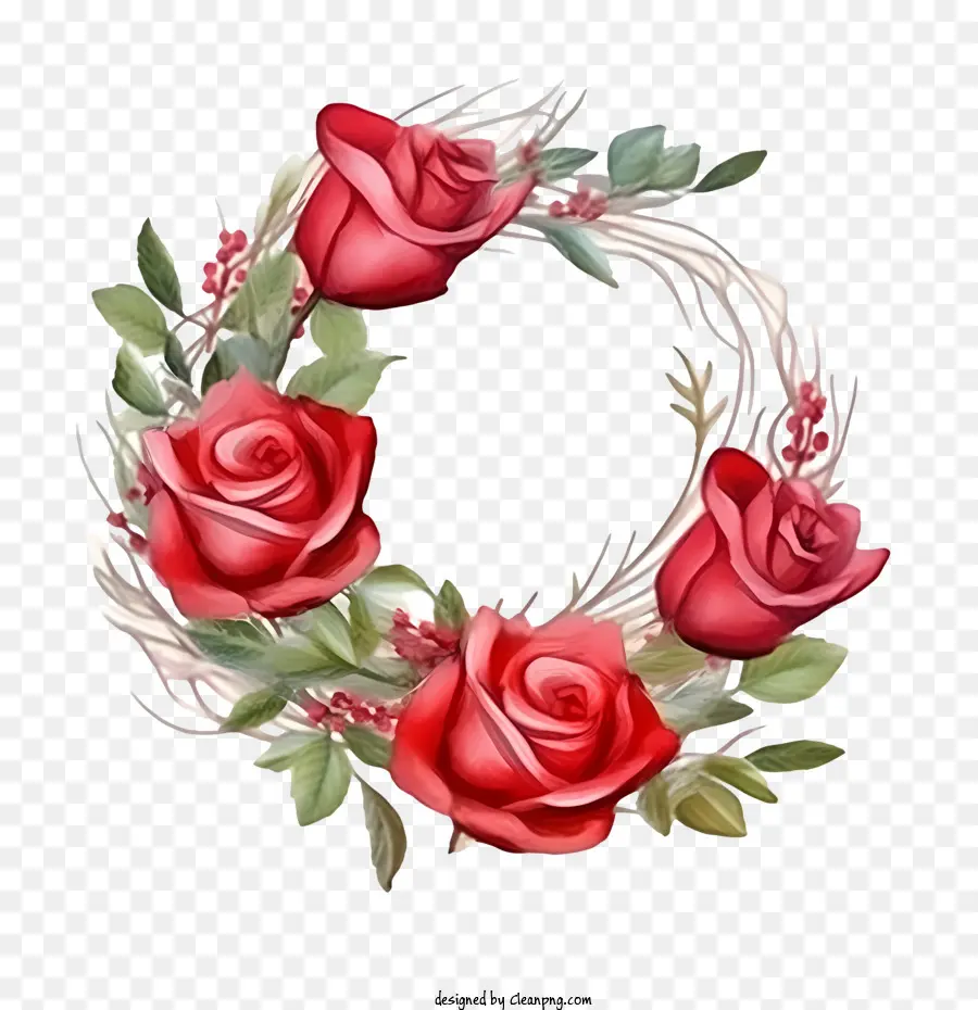 Couronne De Roses，Couronne De Fleurs PNG