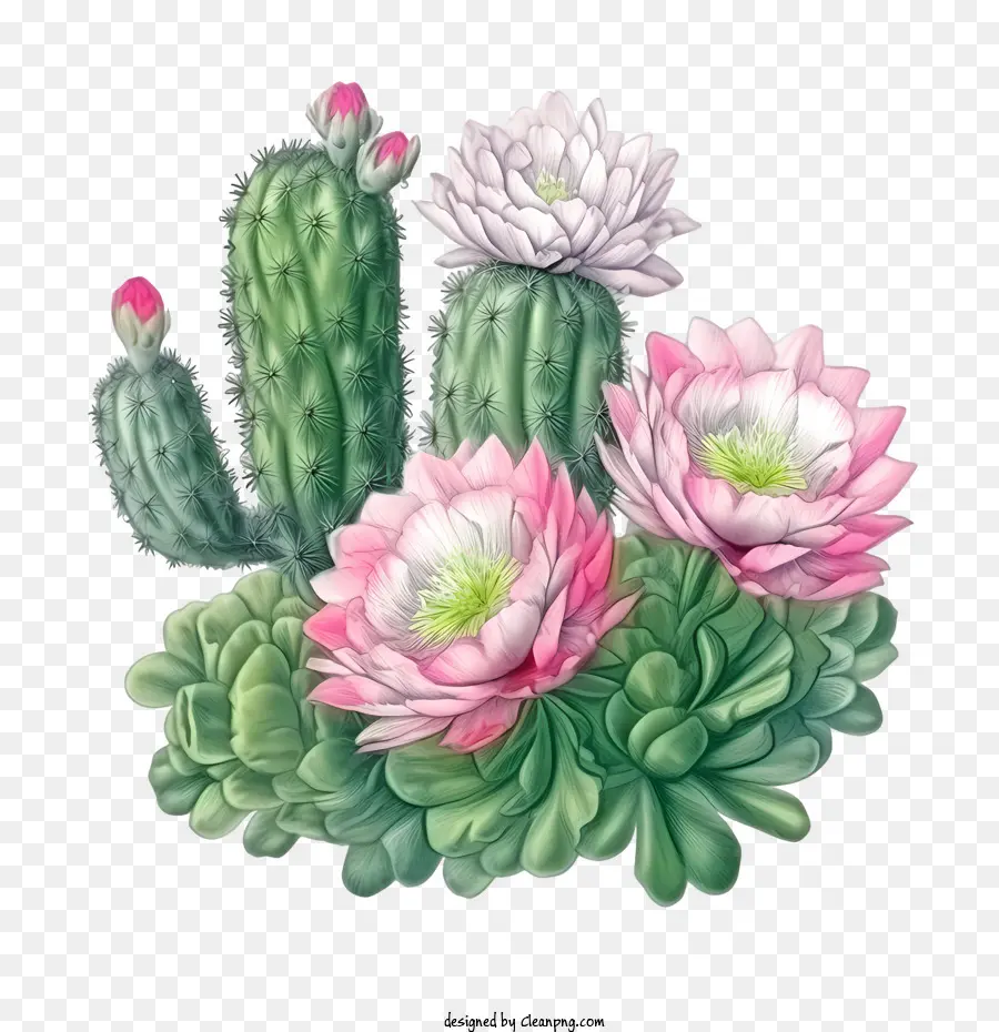 Cactus，Cactus En Fleurs PNG