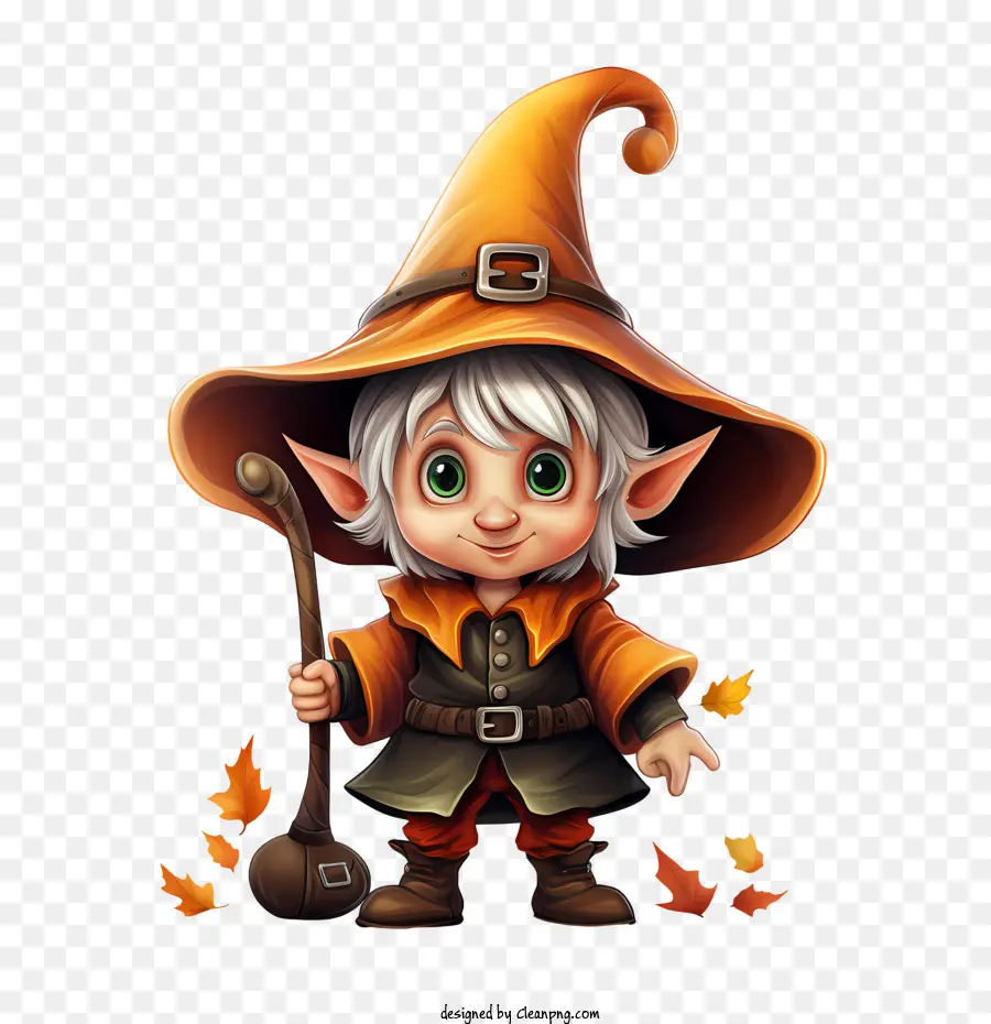 Sorcier D'halloween，Elfe PNG