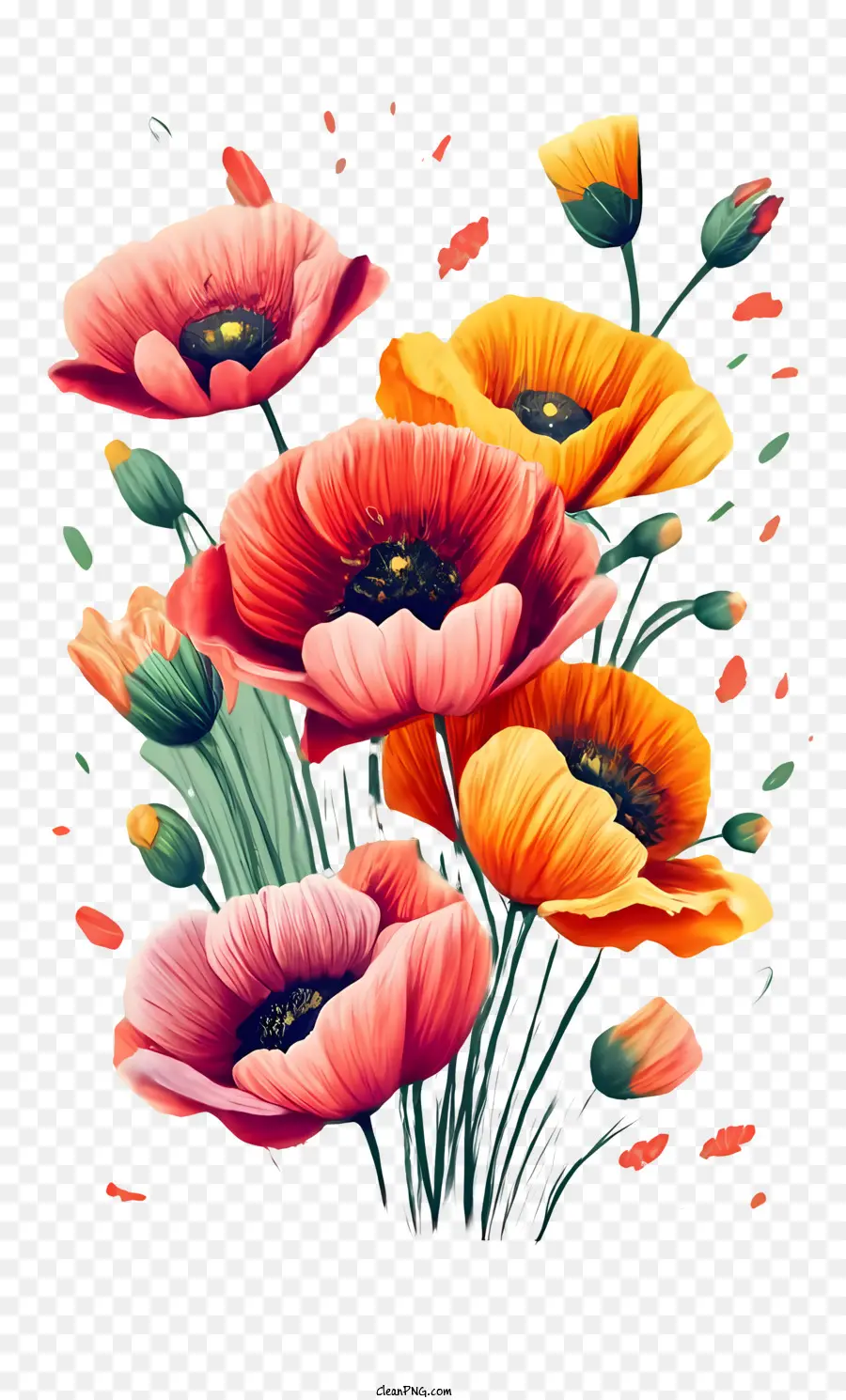 Fleur De Pavot，Coquelicots PNG