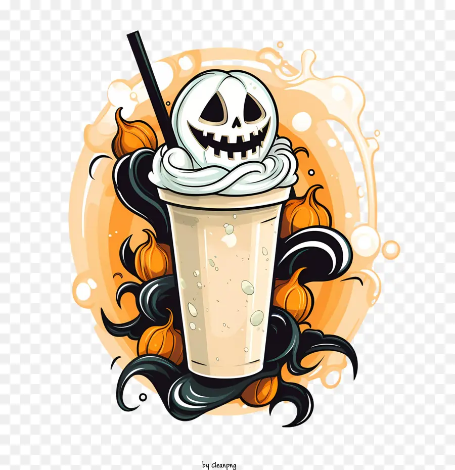 Milk Shake D'halloween，Boisson D'halloween PNG