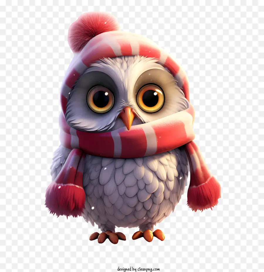 Chouette De Noël，Hibou Avec écharpe PNG