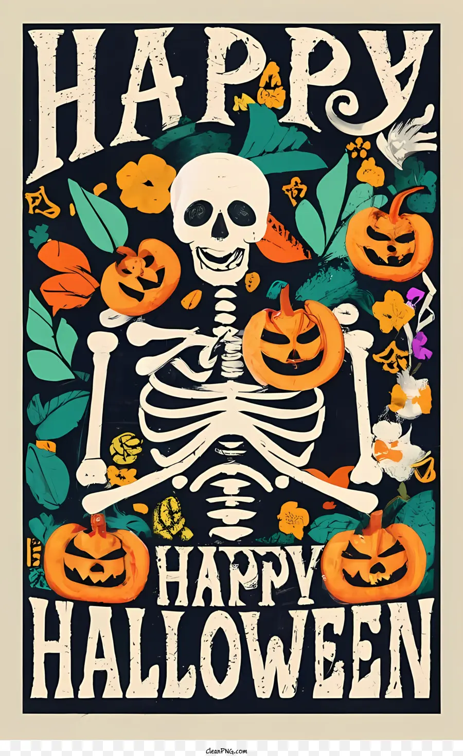 Joyeux Halloween，Squelette PNG