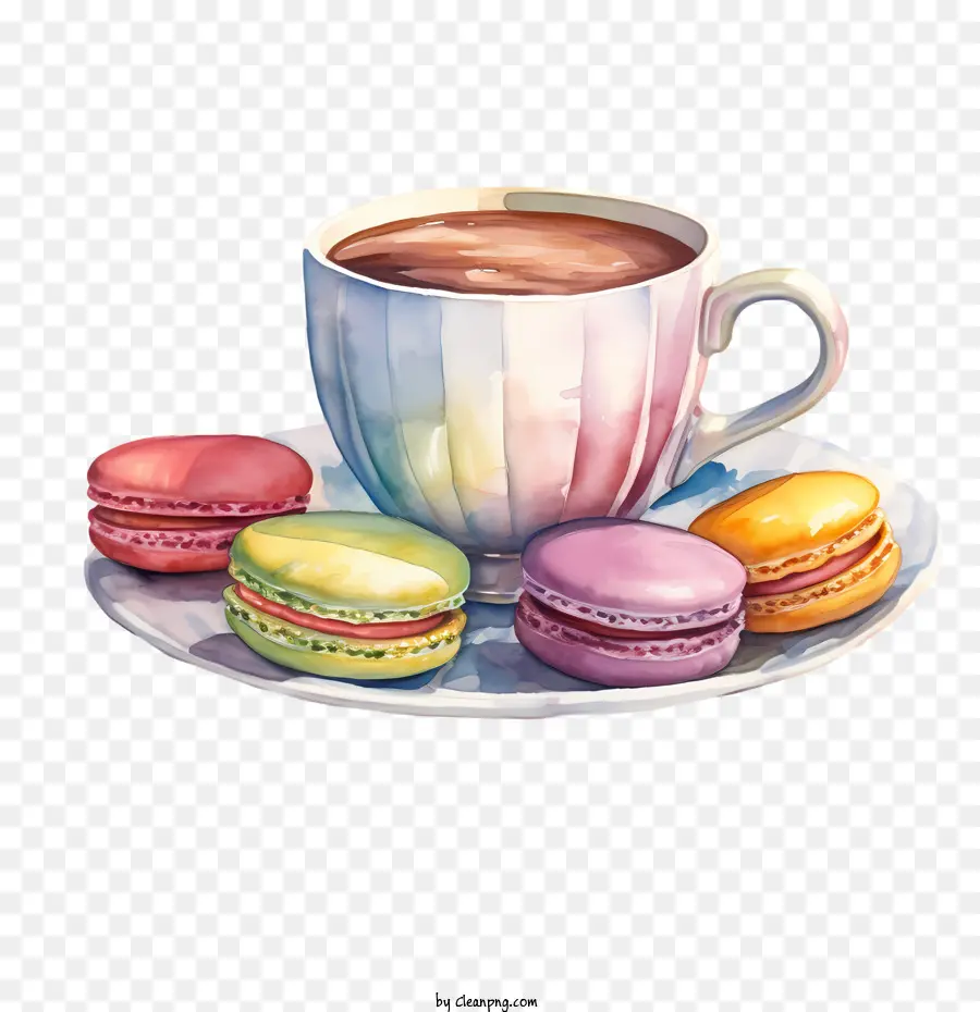 Journée Du Macaron，Tasse De Café PNG