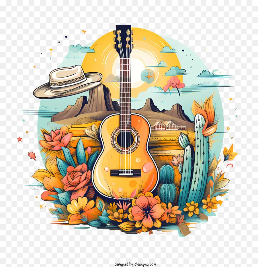 International De La Musique Country Jour，Guitare PNG