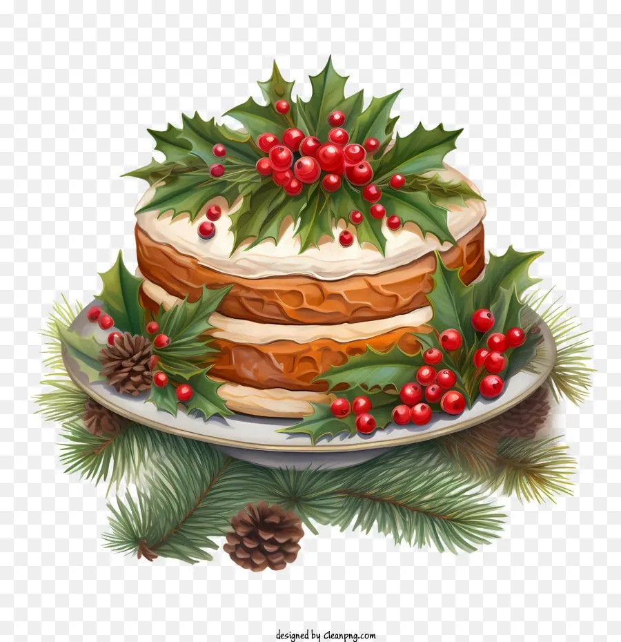 Gâteau De Noël，Mets De Noël PNG