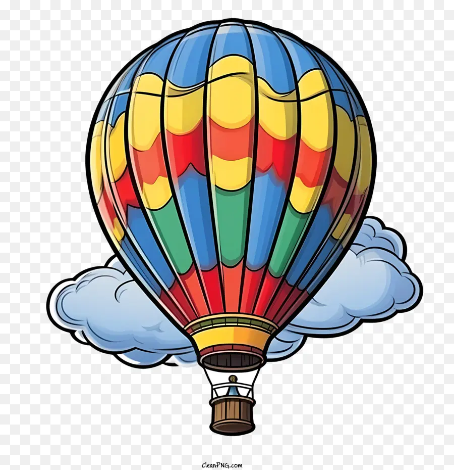 Ballon à Air Chaud，Coloré PNG