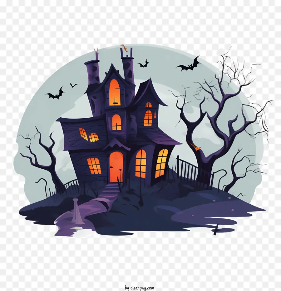 Haunted Halloween Maison，Spooky PNG