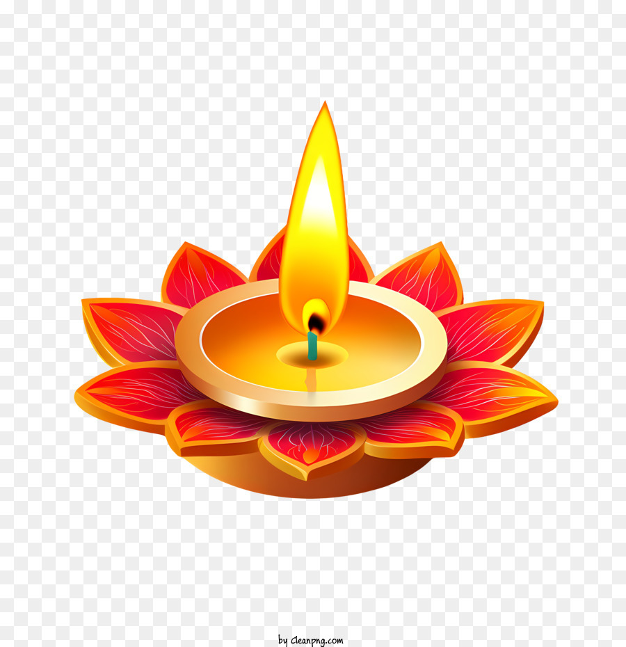 Deepavali，Bougie Orange PNG