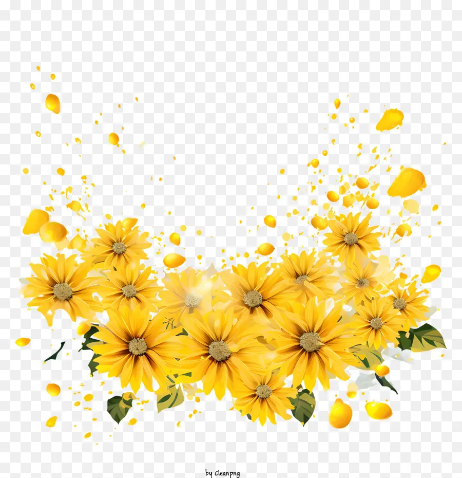 Fleurs Jaunes，Fleurs PNG