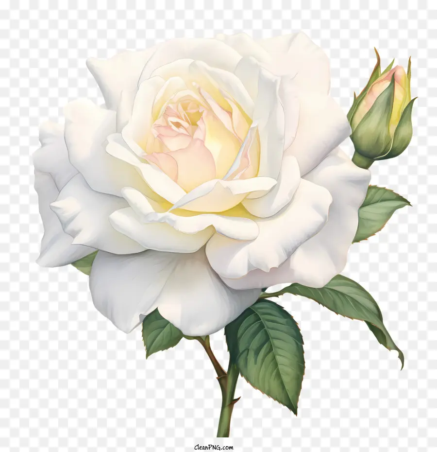 Blanc Fleur Rose，Rose Blanche PNG