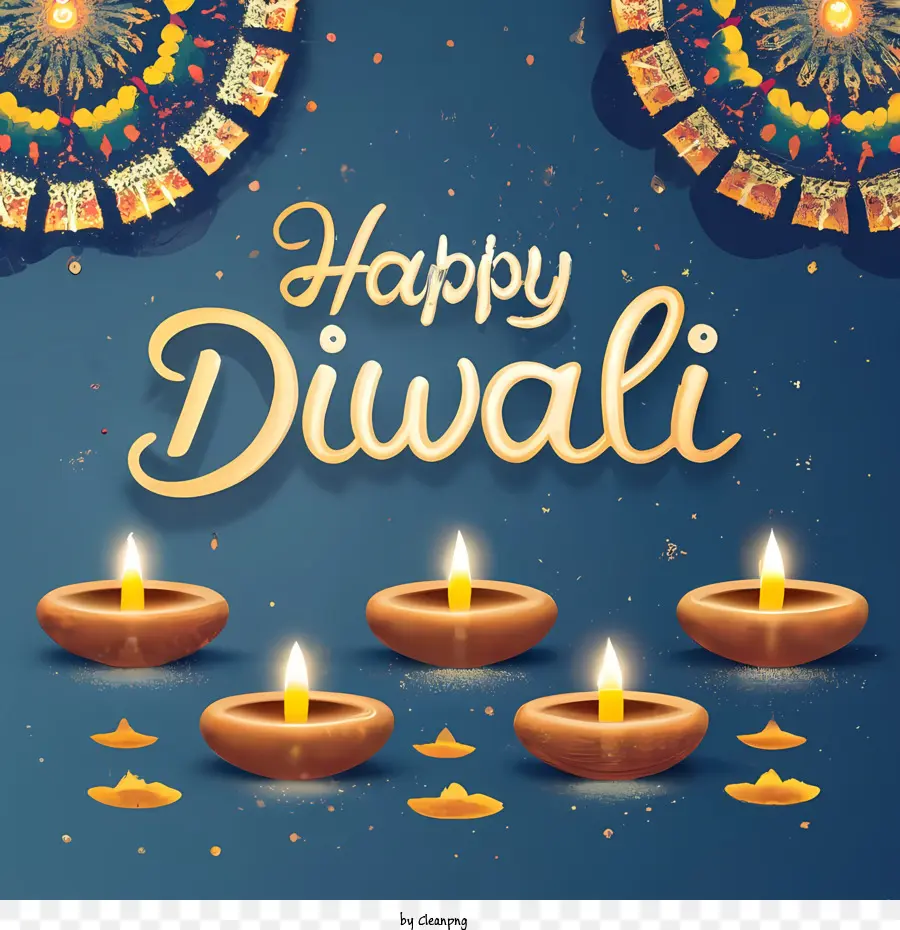 Joyeux Diwali，Heureux Diwalii PNG